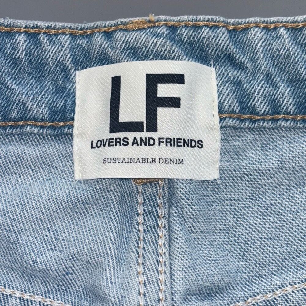 Lovers + Friends Reece High Rise Rigid Slim Straight Jeans In Palms 28 - Picture 5 of 15